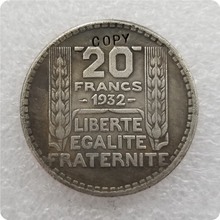 1932,1936,1939 moeda francesa 20 km #879 cópia moedas comemorativas-moedas colecionáveis 2024 - compre barato