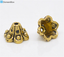 Doreen Box Lovely 100 golden tone Flower Bead Caps 10x5mm(Fit 8mm Bead) (B12440) 2024 - buy cheap