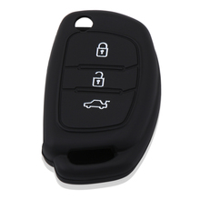 3 Button Silicone Car Remote Flip Key Fob Shell Cover Case For Hyundai Creta I10 I20 Tucson Elantra Santa Fe 2016 2017 2018 2024 - buy cheap