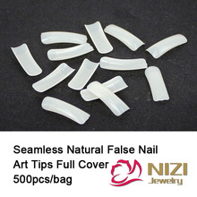 10 Sizes 500pcs/bag Nail Tips Full Cover Seamless Natural Plastic Fake Nails For Nail Decoration New False Nail Tips 2024 - buy cheap