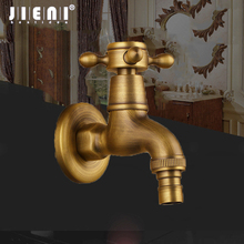 JIENI Antique Brass Bathroom / Garden Tap Washing Machine Faucet Wall Mount Torneira Basin Sink Faucets Taps Washer Faucet 2024 - buy cheap