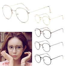 Vintage Men Women Eyeglass Metal Frame Glasses Round Spectacles Clear Lens Optical 2024 - buy cheap