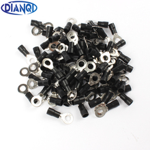 DIANQI RV3.5-6 Black Ring insulated terminal suit 2.5-4mm2 cable Crimp Terminal  Cable Wire Connector 100PCS/Pack RV3-6 RV 2024 - buy cheap