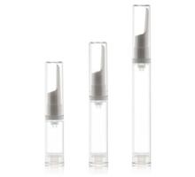 Frasco a vácuo transparente para os olhos, frasco a vácuo de creme para os olhos com bomba plástica sem ar, garrafa de emulsão de creme para os olhos com 10 tamanhos 5ml/10ml/15ml 2024 - compre barato