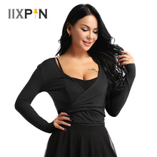 Женские костюмы для латиноамериканских танцев IIXPIN, одежда с длинным рукавом, топ для латиноамериканских танцев, модная накидка, открытый передний галстук, накидки для кардиганов 2024 - купить недорого