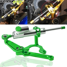 Amortiguador de dirección ajustable para motocicleta, Kit de montaje de aluminio CNC para Moto Kawasaki Z900 2017 2018 2024 - compra barato