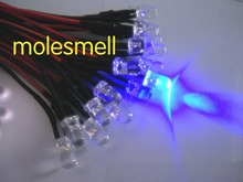 500pcs 5mm 24v Blue Water clear round LED Lamp Light Set Pre-Wired 5mm 24V DC Wired blue led 2024 - buy cheap