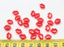 400pcs Resin miniature Flatback nail art lips Cell phone decor, hair accessory supply, embellishment, DIY red or pink mix 2024 - buy cheap
