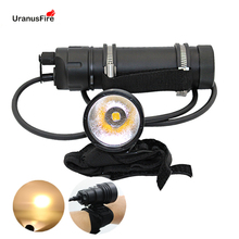 Uranusfire XHP70 XHP70.2 LED Diving flashlight Torch Lamp light Lantern powerful underwater scuba Split Type flashlight 2024 - buy cheap