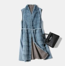 Arlenesain custom women winter mink wool stitching long vest. 564 2024 - buy cheap