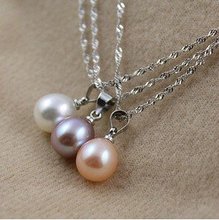 CHEAP SALE!!! MIX SIZES/COLORS!! 18KGP Natural Freshwater Pearl Pendant Fashion Jewelry for Young Lady/Women/Girls, 120pcs/lot 2024 - buy cheap