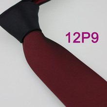 YIBEI Coachella Ties Skinny Neck Tie Maroon Mens Contrast Ties Two Tone Necktie Black Knot Slim Tie 6cm Microfiber Boda Gravatas 2024 - buy cheap
