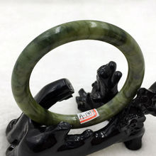 FRETE GRÁTIS >>>@@ A-1497 Chinesa Bonita Genuine Natural Verde Jade Gems Pulseira 59mm NOVO 2024 - compre barato