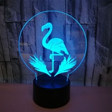 Flamingo 3D Led Night Light Kids Touch Usb Creative Table Lamp Baby Sleep Lighting Gift Home Decor 7 Color Changing Remote Touch 2024 - buy cheap