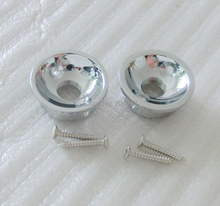 Sell Free Shipping guitar parts 2pcs/pack round guitar cup jack plate chrome color guitar jack socket 2024 - buy cheap