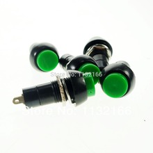 12mm orifício verde não 2 pinos interruptor de botão momentâneo spst