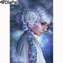 DIAPAI-pintura de diamante 5D DIY "belleza de flores", bordado de diamantes de imitación cuadrados o redondos, estilo punto de cruz 3D, decoración, A21554, 100% 2024 - compra barato