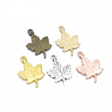Wholesale Women 10pcs/pack Vintage Mixed Maple leaf Necklace Pendant Connector Jewelry Findings branches Charms Accessories 2024 - buy cheap