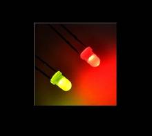 Светодиоды 5 мм, красный/зеленый цвет, рассеянные линзы, двухцветный светодиодный Диод без полярности 2024 - купить недорого