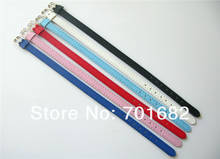 10pcs 8mm Mixed color Copy Leather Wristband 21cm length /8mm wide fit 8mm slide letter charms 2024 - buy cheap