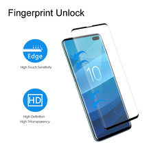 100pcs DHL Fingerprint Unlock Tempered Glass For Samsung Galaxy S10 Plus S10 Protective Glass Screen Protector No Retail Box 2024 - buy cheap