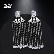 Be 8 Charm Clear AAA+ Cubic Zirocnia Drop Tassel Earrings Dangle Earring Pendientes for Women Bride Gift E528 2024 - buy cheap