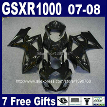 ABS completo kit de carenado para SUZUKI K7 GSXR1000 2007 de 2008 todo negro brillante conjunto de carenados de carrocería GSXR 1000 07 08 CB31 + 7 regalos 2024 - compra barato