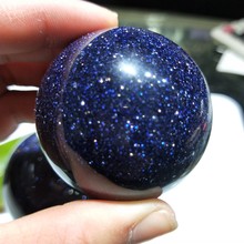 1pcs 40-60mm Natural Blue Sand Sphere Globe Ball Chakra Crystal Reiki Healing Home decoration Crafts Minerals free shipping 2024 - buy cheap