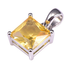 Hot Sale Yellow Crystal Zircon  Pendant 925 Sterling Silver Free Shipping Newest Fashion Attractive Jewelry Pendant PP39 2024 - buy cheap