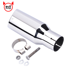 evil energy Universal 2.5" Inlet 4" Outlet Stainless Steel Exhaust Tip Pipe Round Tip For Exhaust pipe 63mm or 60mm Car Styling 2024 - buy cheap