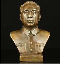 YM  305   decoration bronze factory Pure Brass Old Chinese Collectible Old Handwork Copper Lifelike Premier Zhou Enlai Statue 2024 - buy cheap