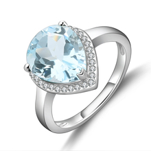 GEM'S BALLET-anillos de Topacio azul cielo Natural para mujer, joyería fina de compromiso de Plata de Ley 925, anillo de piedras preciosas 2024 - compra barato