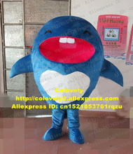 Disfraz de Mascota de Delfín Azul feliz, marcapáginas de mar, ballena, Cetacea, personaje de dibujos animados, color blanco, estómago, ZZ1746 FS 2024 - compra barato