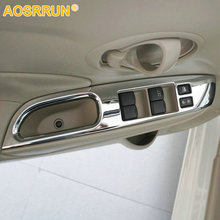 AOSRRUN ABS chrome window lifter control unit Cover Car accessories For Nissan Versa Sedan hatchback note SR 2014 2015 2024 - buy cheap