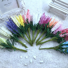 Nova Chegada 10 pçs/lote DIY material Guirlanda de flores Artificiais PE lavanda decoração da flor do Casamento Da Noiva flor de pulso 2024 - compre barato