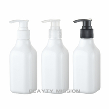 Beauty missão 24 peças de frascos de 200ml, quadrado, branco, loção cosmética, diy, gel de banho, recipiente de shampoo artesanal 2024 - compre barato
