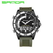 2017 SANDA Brand Luxury Men's Digital Watch Fashion Male G Style 3 ATM Waterproof Sports Military Army Green Relogio Masculino 2024 - buy cheap