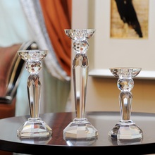 Castiçal de cristal para decoração caseira, conjunto de peças centrais para mesa de casamento 2024 - compre barato