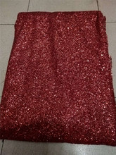 Tela de encaje con pegamento para vestido o vestido de fiesta, tela de tul estampada roja oscura con brillo H-181084 2024 - compra barato