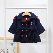 Winter Baby Girls Coat England Style Double-breasted Christmas Jacket Coat Kids Thick Warm Outerwear with belt 2024 - buy cheap