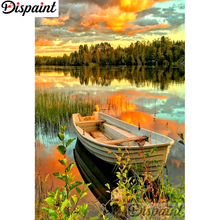 Dispaint Full Square/Round Drill 5D DIY Diamond Painting "Boat water" Embroidery Cross Stitch 3D Home Decor A11608 2024 - buy cheap