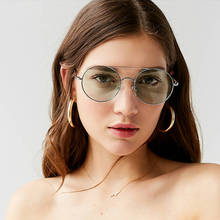 Gafas de sol redondas de Metal para mujer, lentes de sol redondas a la moda, de lujo, para conducir, 2019 2024 - compra barato
