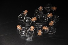 Mix Shape Mini Pendant Empty Tiny Clear Wishing Message Glass Bottles With Cork Vials Charms Arts Jars Tiny Wish Bottle 1000PCS 2024 - buy cheap