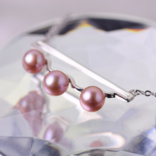 YIKALAISI-colgante de perlas de agua dulce Natural para mujer, joyería de plata de ley 925, tamaño de perla de 6-6,5mm, Color púrpura 2024 - compra barato