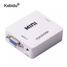 kebidu Mini 1080P VGA adapter Converter VGA to HDMI-compatible Converter with Audio for PC Laptop DVD to HDTV wholesale 2024 - buy cheap