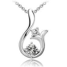 The upscale crystal accessories wholesale customized lily shining crystal necklace gift 2022 - buy cheap