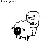 Langru Domo Kun Sheep Personality Decoration Car Sticker Vinyl Decal Car Accessories Decor Jdm 2024 - buy cheap