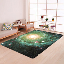 Alfombra de franela con estampado de cielo estrellado universo 3D, alfombras delicadas para el hogar, alfombras de salón Súper suaves y gruesas para decoración para sala de estar 2024 - compra barato