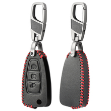 Genuine Leather Remote Control Car Keychain Key Cover Case For Ford Focus MK3 MK4 Kuga escape ecosport Fiesta Flip Folding Key 2024 - купить недорого
