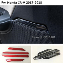 Автомобильный чехол из АБС-пластика/углеродного волокна внутри двери, внутренний аудио звук, чехол с кольцом, колпаки для Honda CRV CR-V 2017 2018 2019 2020 2024 - купить недорого